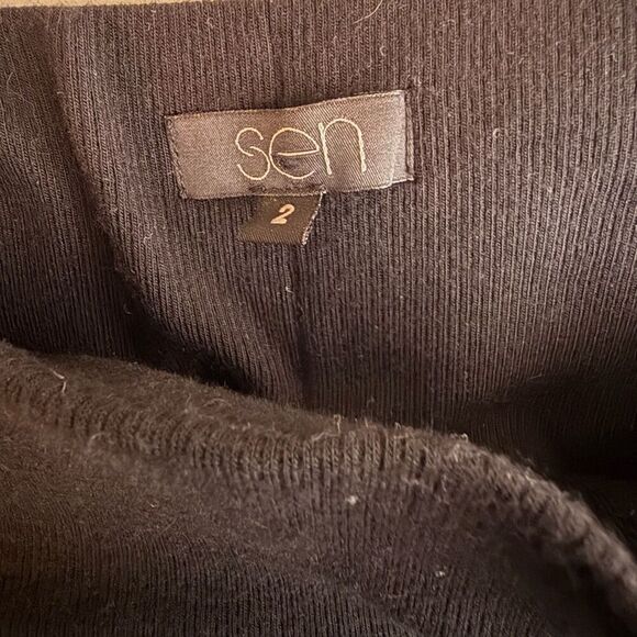 SEN Black Knit Wide Leg Pull On Pants - Women’s US 2 - Picture 7 of 8